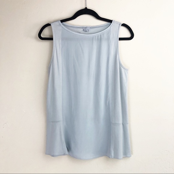 Jigsaw Silver Grey Silk Front Sleeveless Top - Picture 4 of 8